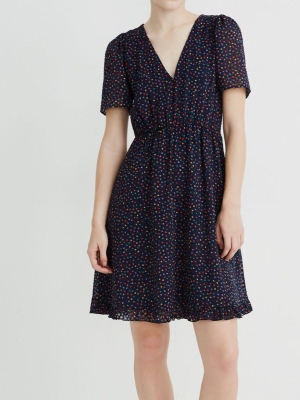 J.Crew V-Neck Short Sleeve Mini Dress.